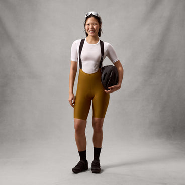 Women's AllTrack Ride Bib Shorts - Trail Bronze