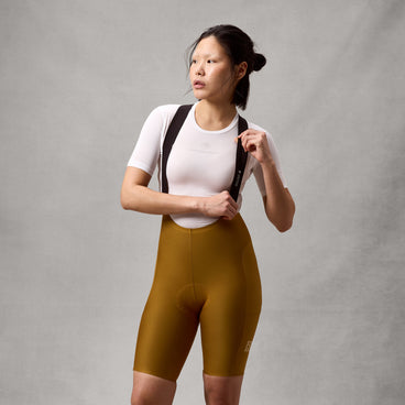 Women's AllTrack Ride Bib Shorts - Trail Bronze