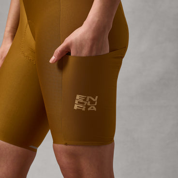 Women's AllTrack Ride Bib Shorts - Trail Bronze
