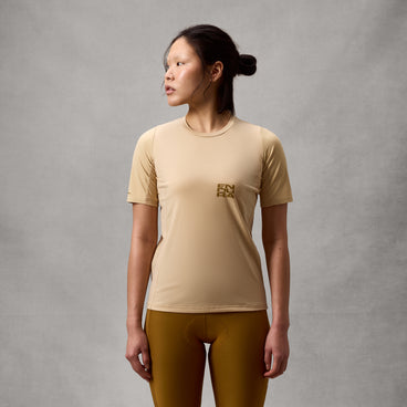 Women's AllTrack Ride S/S Tech Tee - Sand