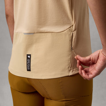 Women's AllTrack Ride S/S Tech Tee - Sand
