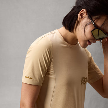 Women's AllTrack Ride S/S Tech Tee - Sand