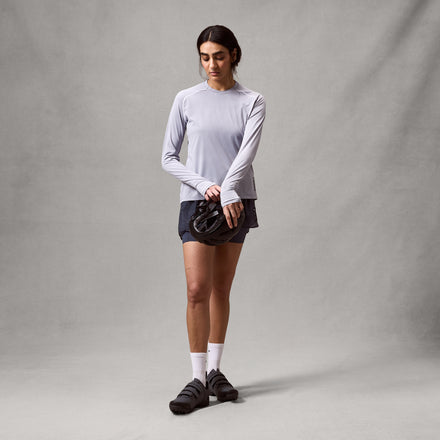 Women's AllTrack Rout L/S Tech Tee - Aluminium