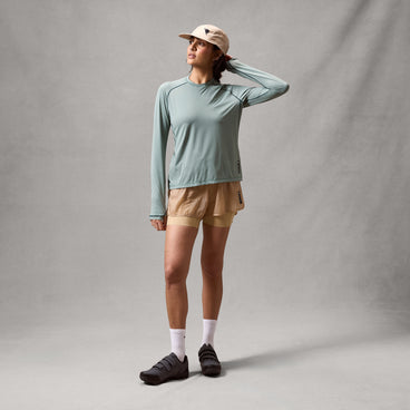 Women's AllTrack Rout L/S Tech Tee - Sage Green