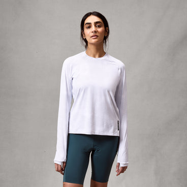 Women's AllTrack Rout L/S Tech Tee - White