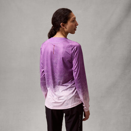 Women's SingleTrack L/S Print Tee - Endura Purple