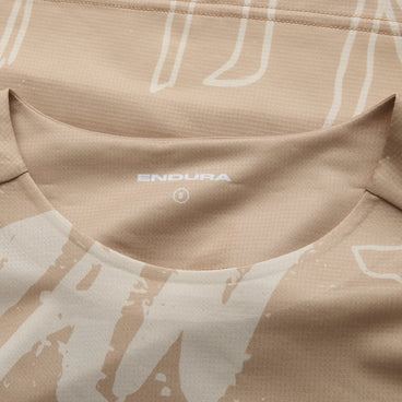 Women's SingleTrack S/S Print Tee - Sand