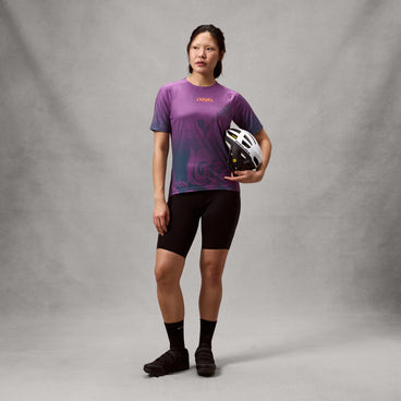 Women's SingleTrack S/S Print Tee - Endura Purple