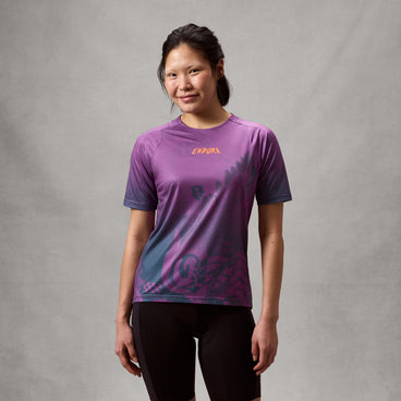 Women's SingleTrack S/S Print Tee - Endura Purple