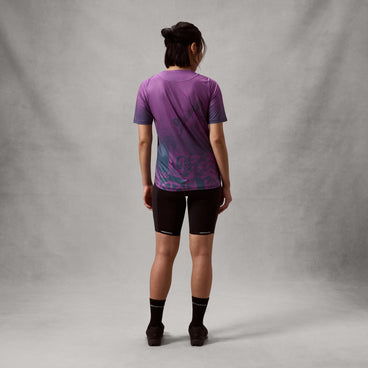 Women's SingleTrack S/S Print Tee - Endura Purple