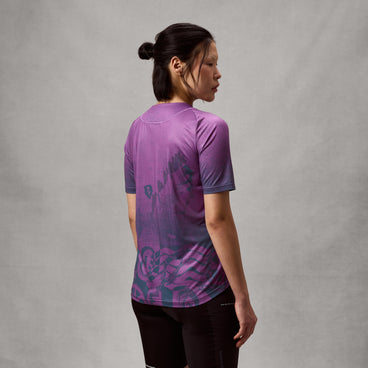 Women's SingleTrack S/S Print Tee - Endura Purple