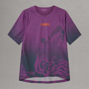 Women's SingleTrack S/S Print Tee - Endura Purple