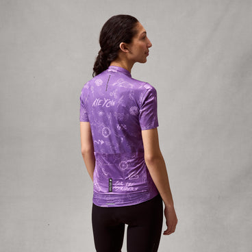 Women's Pro SL S/S Print Jersey - Endura Purple