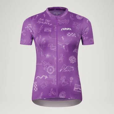 Women's Pro SL S/S Print Jersey - Endura Purple