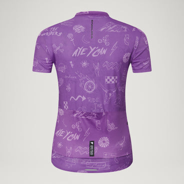 Women's Pro SL S/S Print Jersey - Endura Purple
