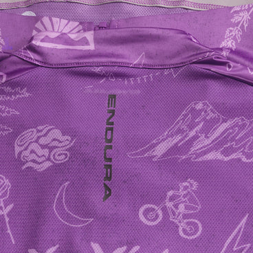 Women's Pro SL S/S Print Jersey - Endura Purple