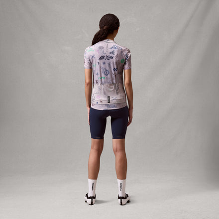 Women's Pro SL S/S Print Jersey - Titanium