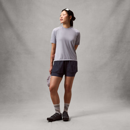 Women's AllTrack Rout S/S Tech Tee - Aluminium