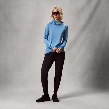 Women's AllTrack Rout Scuba Hoodie Fleece - Storm Blue