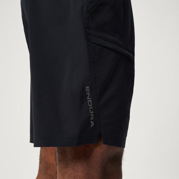Men's Loop Baggy Shorts With Liner - Black