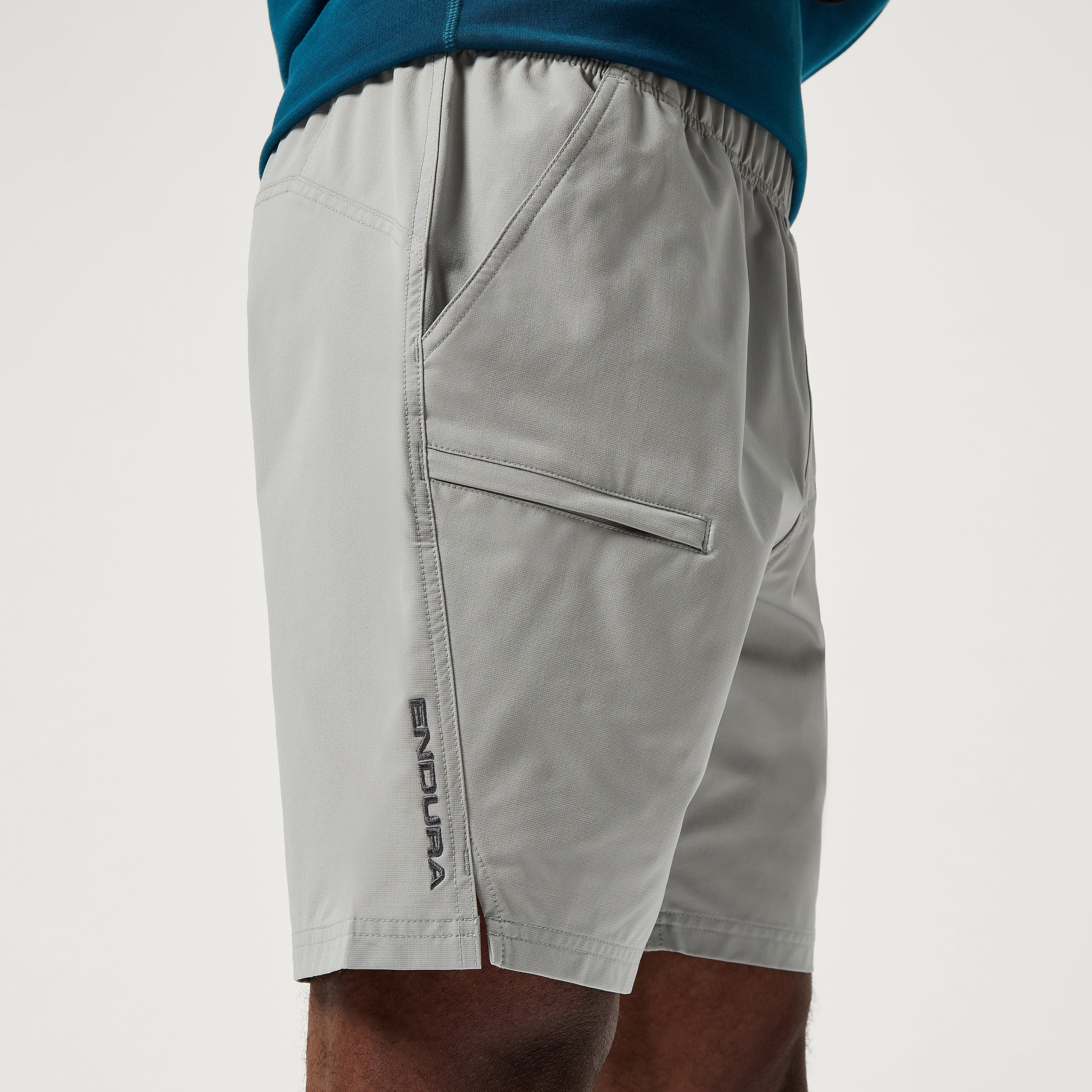 ど*ぱ様 cross tuck baggy slacks shorts Gray Men's Loop Baggy Shorts With Liner - Dreich Grey | Endura