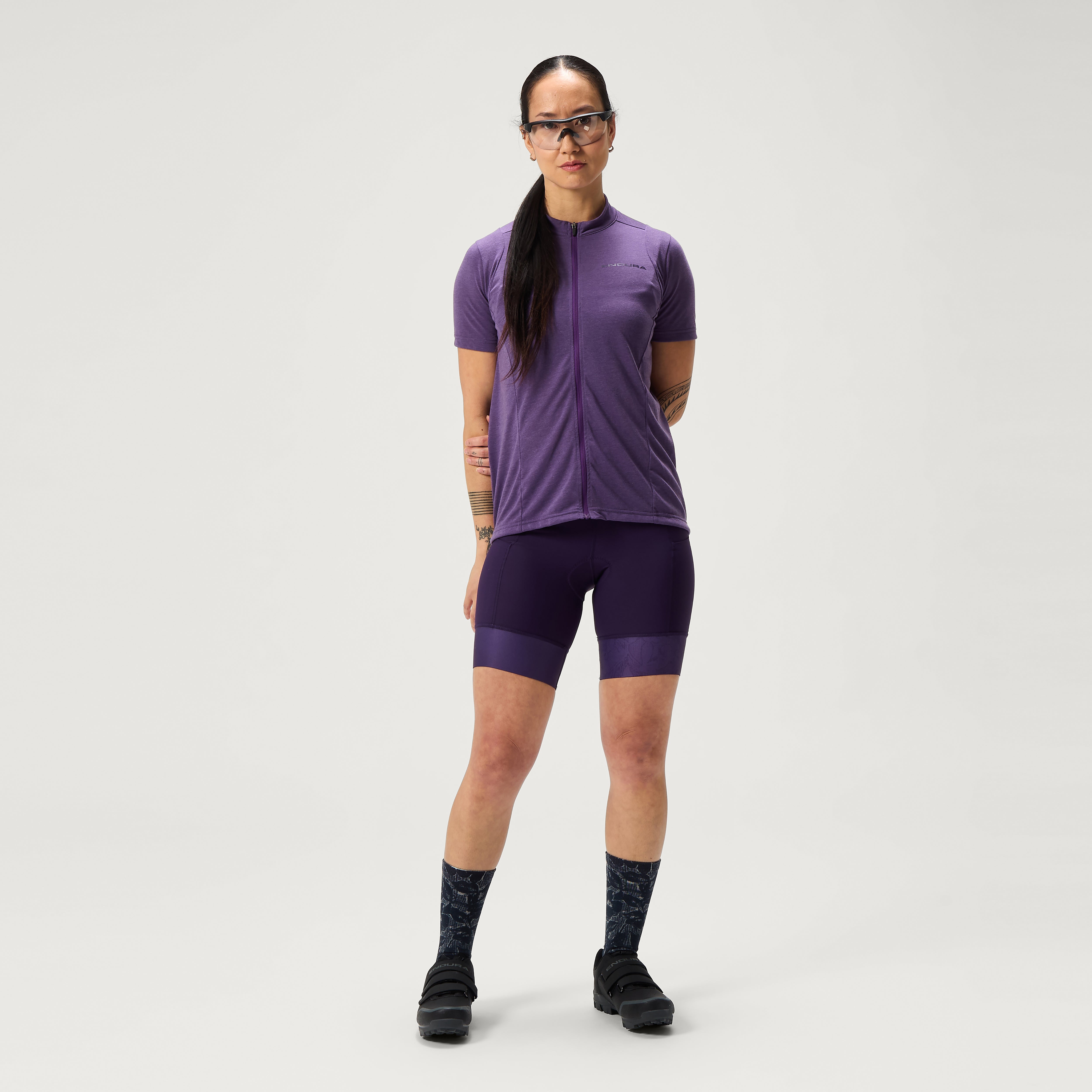 Women's Loop S/S Zipped Jersey - Heather | Endura US
