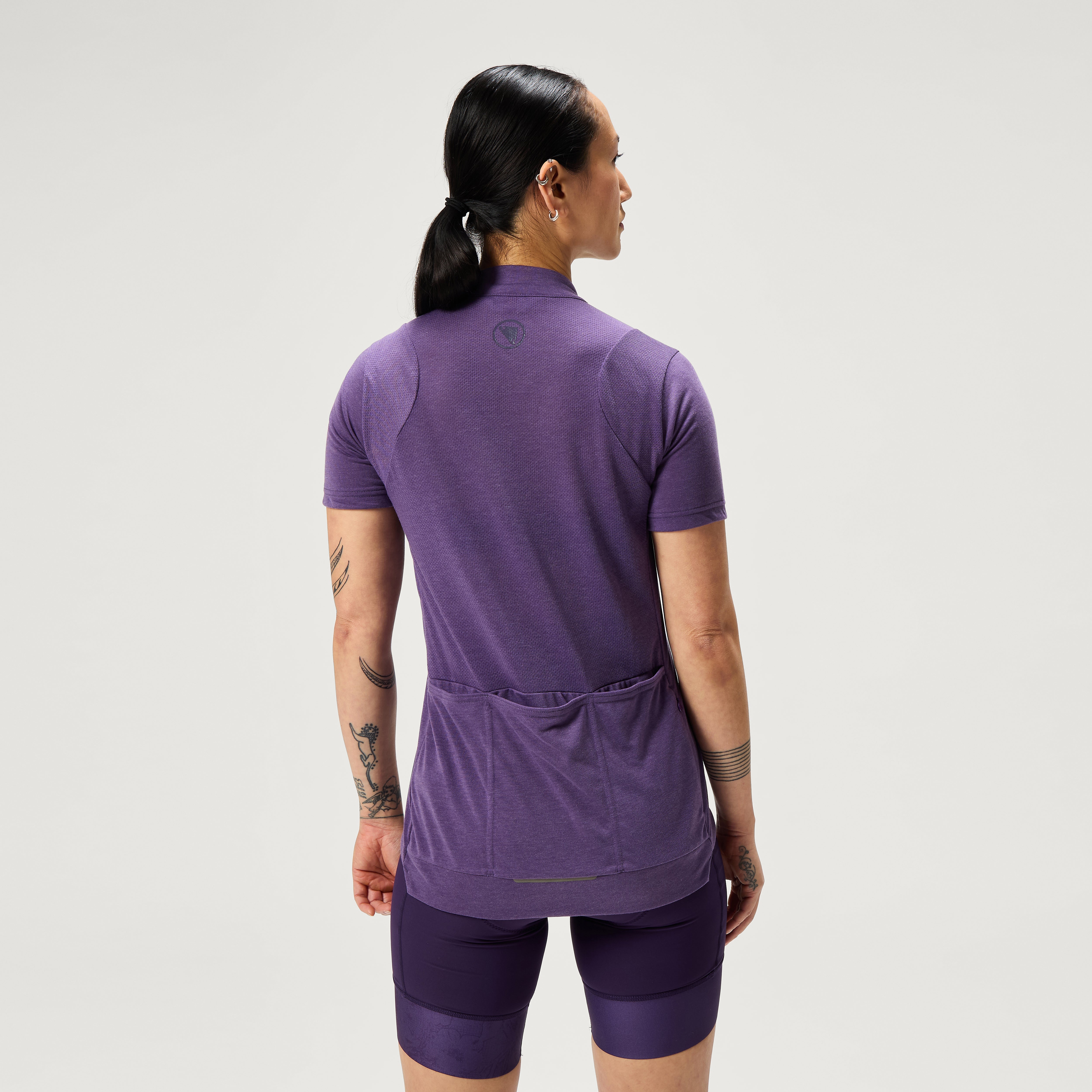 Women's Loop S/S Zipped Jersey - Heather | Endura US