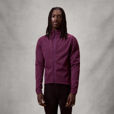 Men's AllTrack Race Wind Jacket - Black Cherry