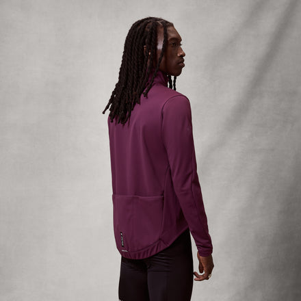 Men's AllTrack Race Wind Jacket - Black Cherry