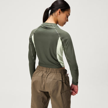 Women's SulTrac L/S Crop Tee - Thyme