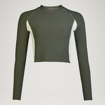 Women's SulTrac L/S Crop Tee - Thyme