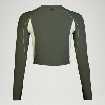 Women's SulTrac L/S Crop Tee - Thyme