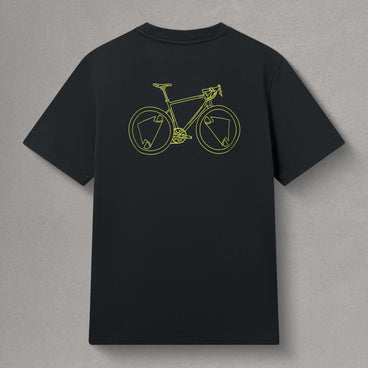 Unisex Pedal Power Graphic Tee - Carbon Grey