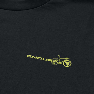 Unisex Pedal Power Graphic Tee - Carbon Grey