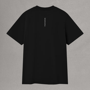 Unisex Stacked Logo Graphic Tee - Black