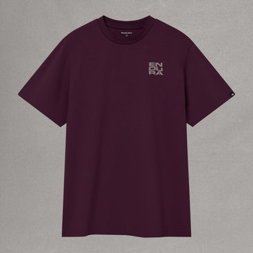 Unisex Stacked Logo Graphic Tee - Black Cherry