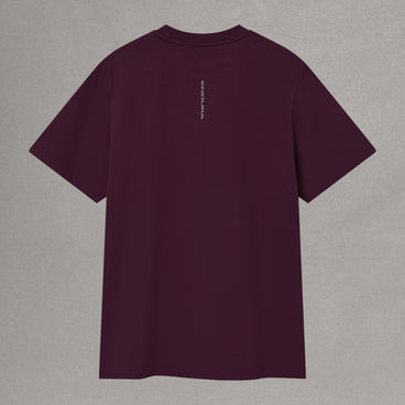 Unisex Stacked Logo Graphic Tee - Black Cherry